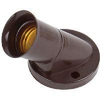 Патрон накладной наклонный Ecola Base E27 Коричневый картинка 